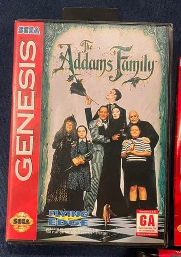 The Addams Family Sega Genesis Complete CIB w/ Manual Tested Working
