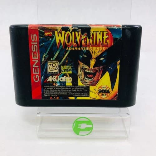 Wolverine Adamantium Rage (Sega Genesis, 1993) Cartridge Only
