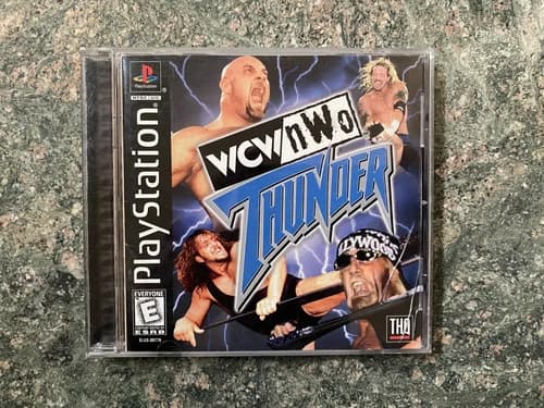 WCW NWO Thunder PS1 CIB (Sony PlayStation 1) Black Label Complete with Manual