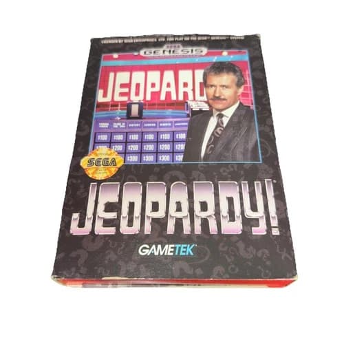 Jeopardy! (Sega Genesis, 1993) COMPLETE w/ Box manual - CIB