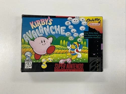 Kirby's Avalanche (SNES, 1995) Box Authentic Complete CIB Manual TESTED
