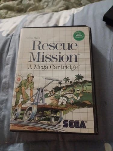 Rescue Mission (Sega Master System, 1988) CIB Complete w Manual