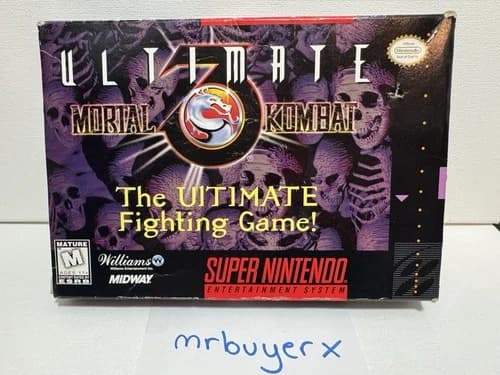 Ultimate Mortal Kombat 3 for Super Nintendo SNES with Box Manual Complete CIB