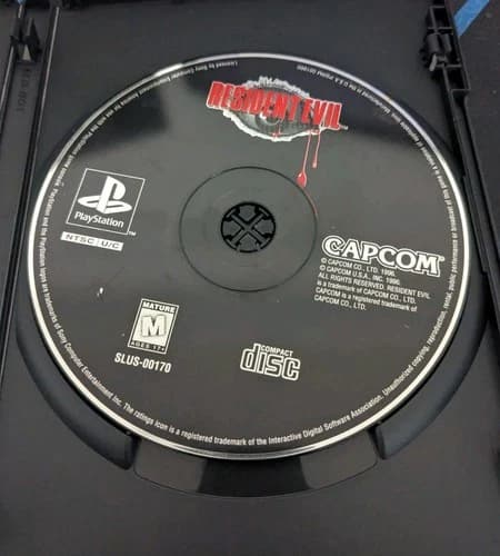 PS1 PLAYSTATION RESIDENT EVIL GAME DISC ONLY CAPCOM ORIGINAL BLACK LABEL