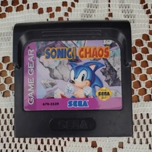 SONIC CHAOS (1993) SEGA GAME GEAR CARTRIDGE - Tested & Working