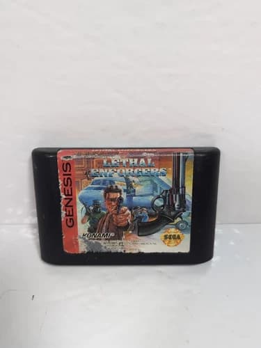 Lethal Enforcers (Sega Genesis, 1993)- Authentic and Tested Has Wear