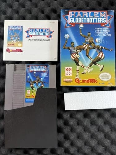 Harlem Globetrotters NES System Complete (CIB) W Manual - Tested -Rattle In Cart