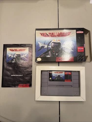 U.N. Squadron (SNES) Super Nintendo CIB Complete Box Capcom 1991 Nice