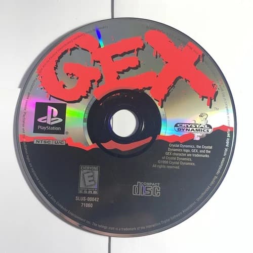 Gex PS1 (Sony PlayStation 1, 1996) Disc Only Tested Working Free Shipping
