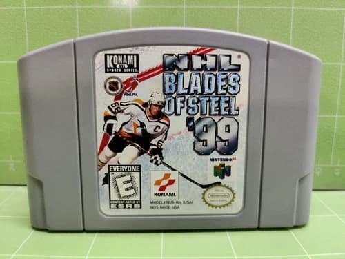 NHL Blades of Steel '99 (Nintendo 64, N64 1999) -AUTHENTIC- TESTED - WORKING -