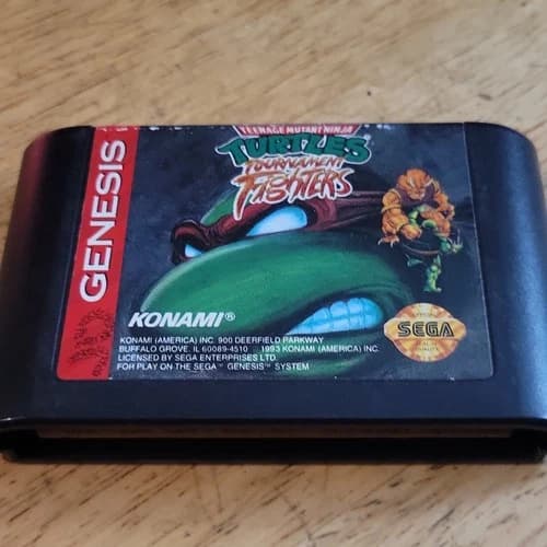 SEGA Genesis Teenage Mutant Ninja Turtles Tournament Fighters Konami Fighting G…