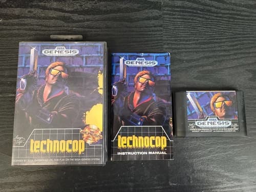 Techno Cop Sega Genesis Complete In Box CIB Great Shape