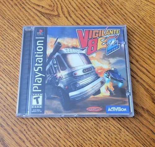 Vigilante 8 2nd Offense (Sony PlayStation 1, 1998) PS1 - Black Label - Complete!