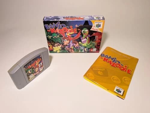 BANJO KAZOOIE - Nintendo 64 N64 - w/ Box, Manual - Tested, Working, Authentic