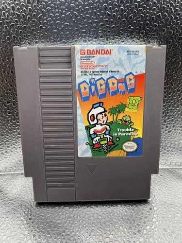 Dig Dug II: Trouble in Paradise - Authentic Nintendo NES Game (1989)
