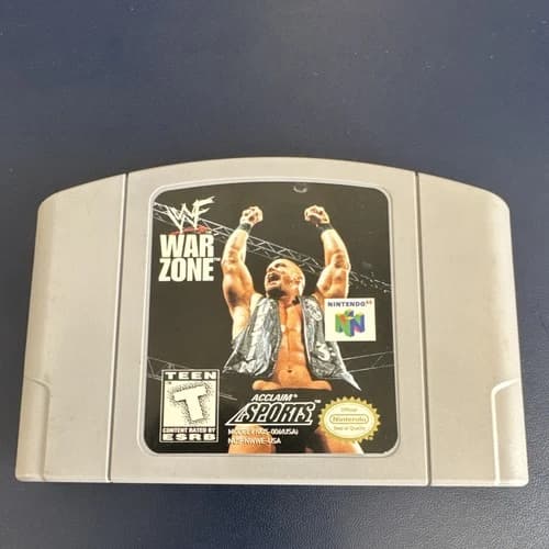 WWF War Zone Nintendo 64 N64 Game Cartridge Acclaim Sports - TESTED and WORKING