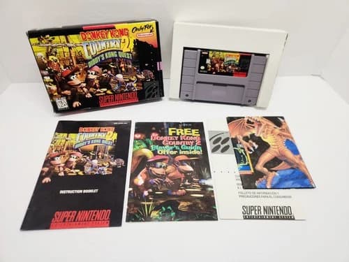 Donkey Kong Country 2: Diddy's Kong Quest SNES CIB Complete Authentic Tested