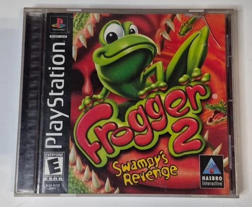 Frogger 2 Swampy's Revenge PlayStation PS1 Black Label CIB Black Label TESTED