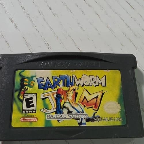Nintendo Earthworm Jim Game Boy Advance Majesco NTSC-U/C E Cartridge