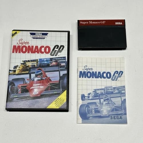 Super Monaco GP, Sega Master, 1990, CIB Rare USA Version