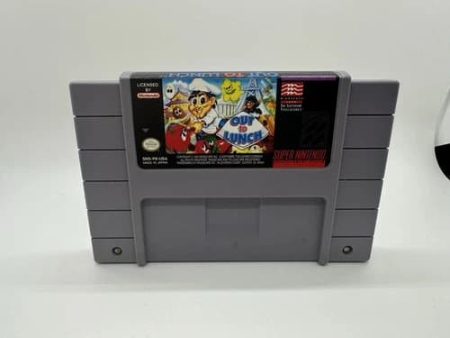Out To Lunch (Super Nintendo SNES, 1993) Authentic Cart Only Tested