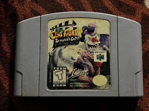 ClayFighter Sculptor's Cut Nintendo 64 N64 Authentic Tested Working Game Rare