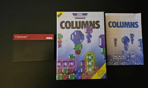 Columns (Sega Master System, 1990) Complete CIB Manual TESTED