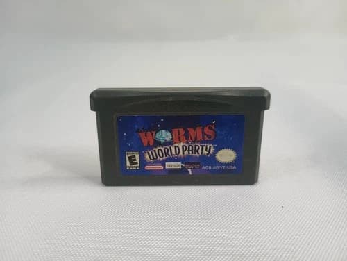 Worms World Party Nintendo Game Boy Advance GBA Loose Cartridge Only Tested