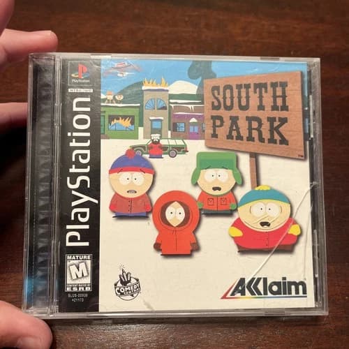South Park Sony Playstation PS1 CiB 1999 Acclaim Action Mature Tested Comedy