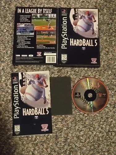 HardBall 5 (Sony PlayStation 1, 1995) CIB COMPLETE TESTED WORKING W/ REG CARD