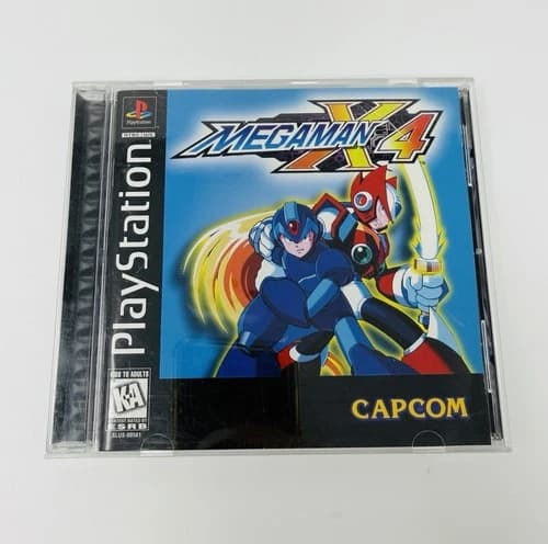 Mega Man X4 (Sony PlayStation 1 PS1) Black Label - Complete - Tested Clean