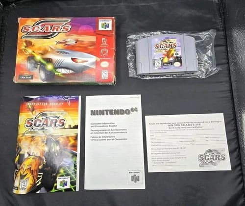 SCARS S.C.A.R.S. N64 Complete In Box Manual CIB Nintendo 64 Tested Authentic