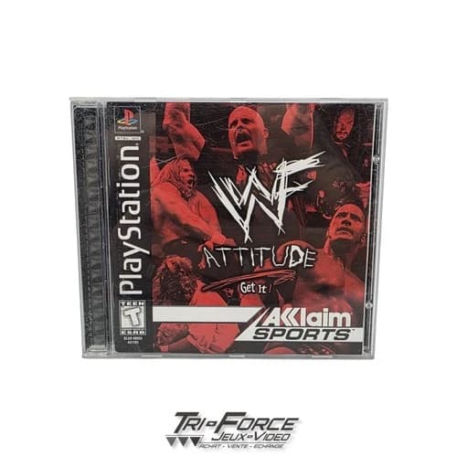WWF ATTITUDE PlayStation 1 Video Game PS1 Wrestling CIB Complete Tested