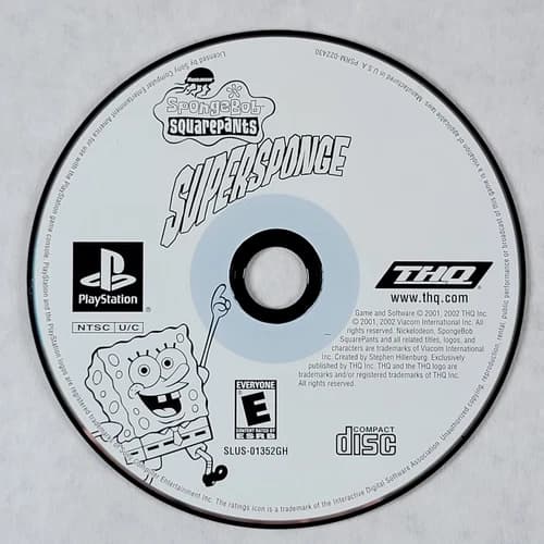 Spongebob Squarepants Supersponge [GH] - Loose Sony PS1 Playstation 1 Disc