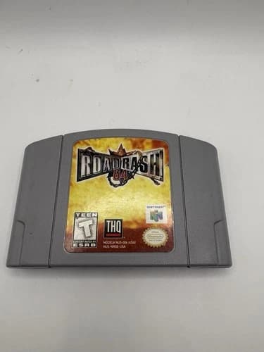Road Rash 64 Grey Cart Nintendo 64 N64 Cleaned & Tested Authentic