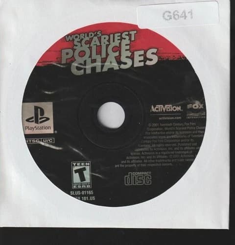 World's Scariest Police Chases Sony PlayStation 1 Sleeved Video Game Disc Only