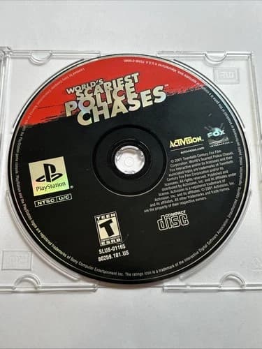 World's Scariest Police Chases PS1 (Sony PlayStation 1, 2001) Disc Only !