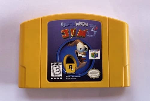 Earthworm Jim 3D N64 Nintendo 64 Authentic Cartridge Tested and Works!