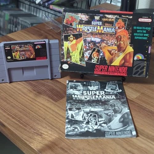 WWF Super WrestleMania (SNES, LJN, 1992) Multiplayer Box Manual NTSC-U/C