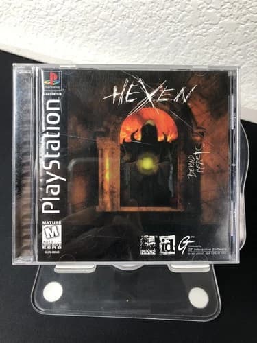 Hexen Playstation PS1 CiB 1996 GT Interactive Mature Action FPS Tested Sony PSX