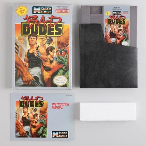 Bad Dudes NES Nintendo Game/Box/Manual - Authentic/Cleaned/Tested