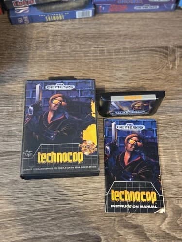 Techno Cop (Sega Genesis, 1988) CIB Complete Video Game