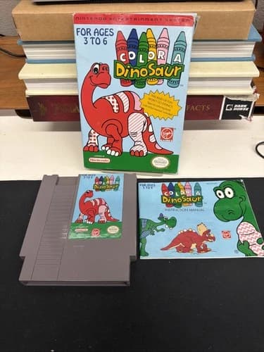 Color a Dinosaur for NES Nintendo With Box Game And Manual