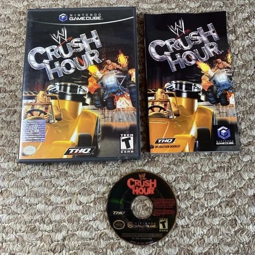 WWE Crush Hour (Nintendo GameCube, 2003) Complete CIB - Tested & Working