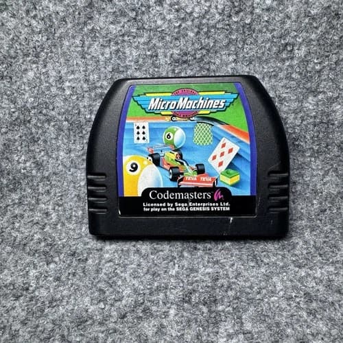 Micro Machines (Sega Genesis, 1993) Authentic Game Cartridge TESTED WORKING