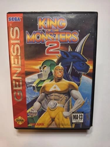 King Of The Monsters 2 Sega Genesis (1992, Takara) Authentic, Cleaned Tested CIB