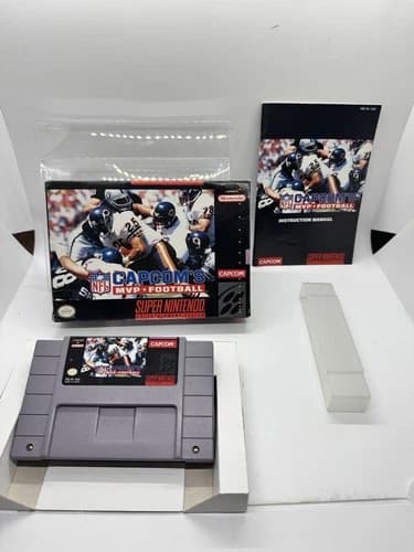 Capcom's MVP NFL Football Super Nintendo | SNES Complete CIB Rare Nice!