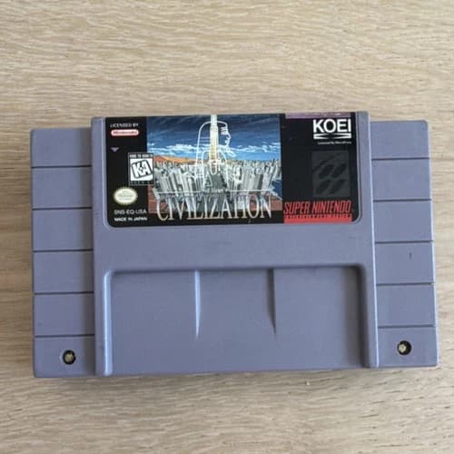 KOEI Sid Meier's Civilization Super Nintendo SNES Strategy NTSC-U/C Cartridge