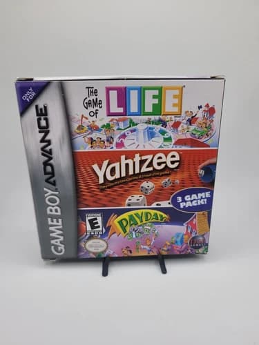 Game of Life/Yahtzee/Payday (Nintendo Game Boy Advance, 2005) Complete CIB