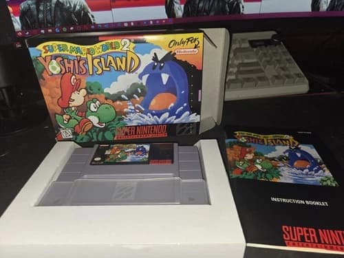 Super Mario World 2: Yoshi's Island SNES CIB WITH BOX AND MANUAL